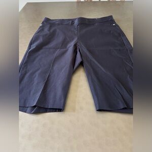 Rafaella Black Stretch Shorts, Size 14, Elastic waist, No Pockets, NWT